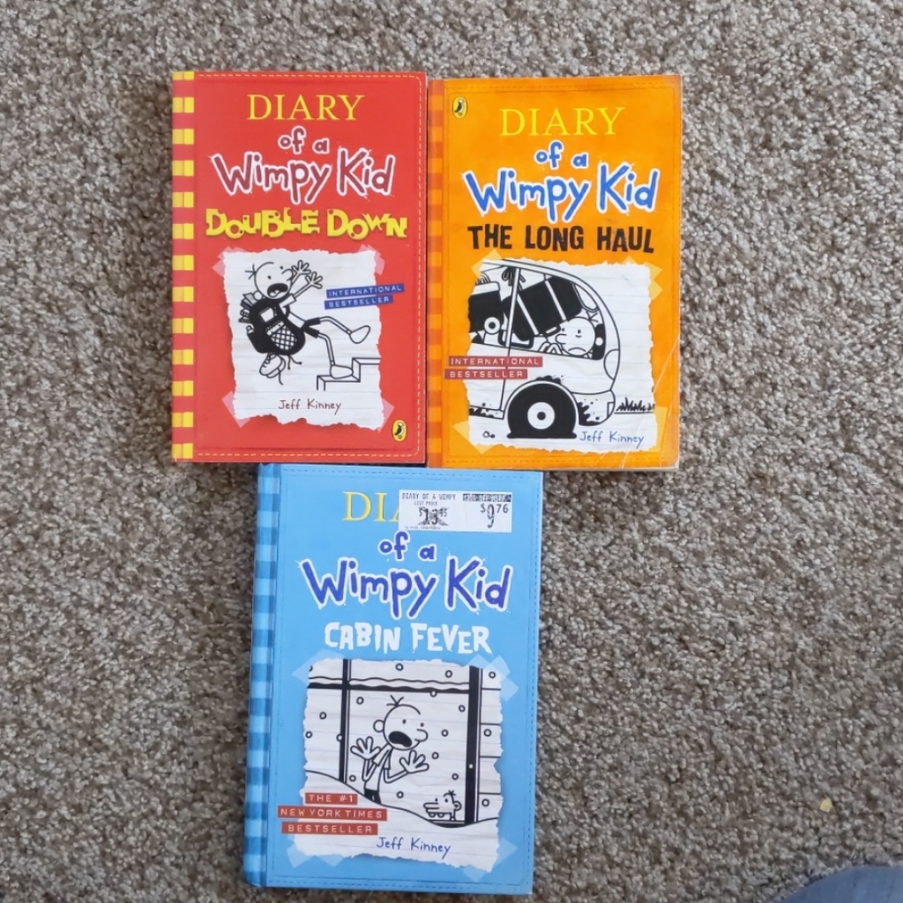 Diary of a Wimpy Kid books 6, 9, &  11